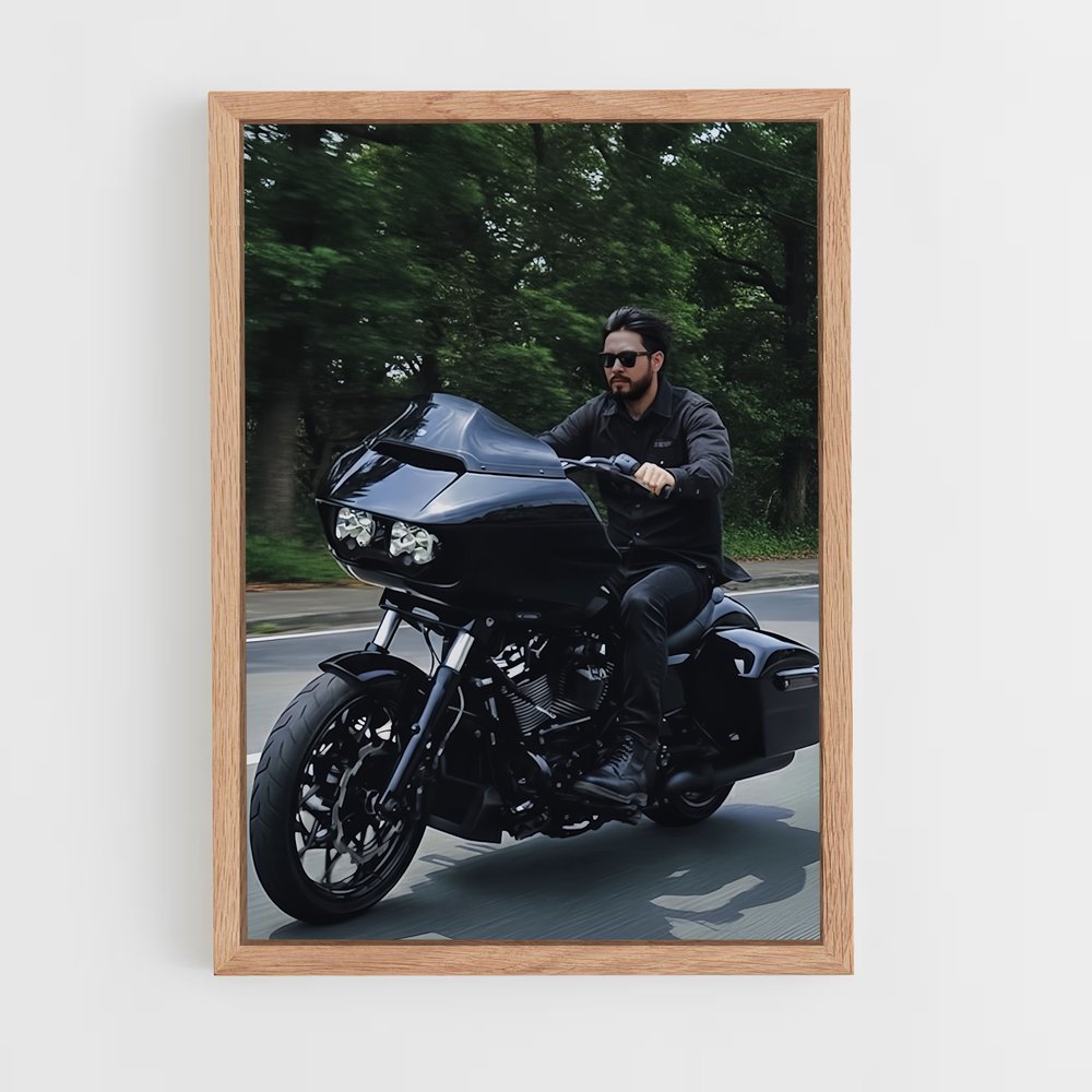 Poster Évasion Glissante – affiche Harley-Davidson (vue 4)
